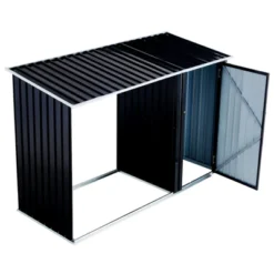 Firewood Storage Shed, Outdoor Firewood Rack, Outdoor Storage Shed With Log Holder, Firewood Shelter For Patio, Anthracite Galvanized Steel -Bold Design Store GUEST 7767ba16 ac08 47b0 bd4e 5e074f6fa3af