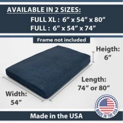Memory Polyester Infused Futon Mattress Full ¨C Washable Removable Cover, Heavy-Duty Zipper, Thick Foldable Sofa Bed Cushion For Guest Room -Bold Design Store GUEST 780ee5a6 d2f1 48c7 ac79 73611a49dc85