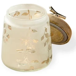 Twigy Frosted Glass Jar With Wooden Lid - 4.9X4.9X7.4in -Bold Design Store GUEST 79c137da c296 47eb 9980 8b7c215ced9c