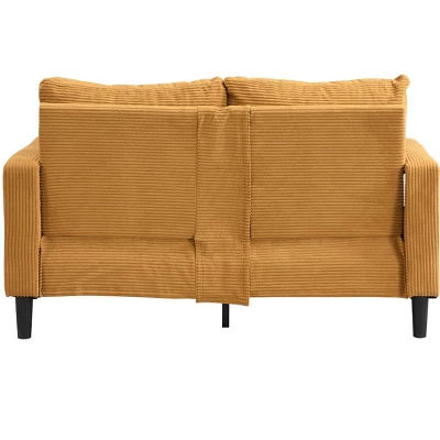57 " High Resilience Loveseat Sofa, Wooden Frame 2 Seat Sofa, Comfy , Small Space Saving Modern Polyester Sofa 5 57 " High Resilience Loveseat Sofa, Wooden Frame 2 Seat Sofa, Comfy , Small Space Saving Modern Polyester Sofa - Image 5