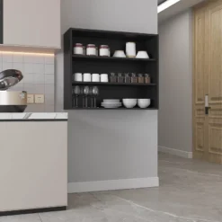 Wall Shelf 30" H, 3 Shelves, Black -Bold Design Store GUEST 7d0964c0 a87d 4de3 8ac6 378fcb4085e0