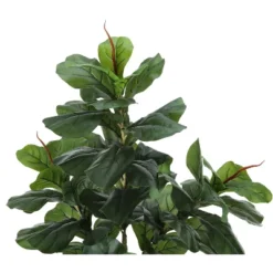 Artificial Plant, 47" Tall, Fiddle Tree, Indoor, Faux, Fake, Floor, Greenery, Potted, Real Touch, Decorative, Green Leaves, Black Pot -Bold Design Store GUEST 7de1cb6c 19eb 4b32 b18b bfeb3982ff83