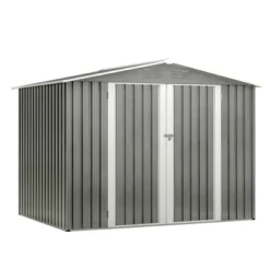 8 X 6 FT Outdoor Waterproof Garden Tool Storage Sheds With Metal Foundation With Floor Frame,with Lockable Doors & Air Vents, For Backyard, Lawn, Gray -Bold Design Store GUEST 81935e0b 8202 421e 9358 14b0e63f062d