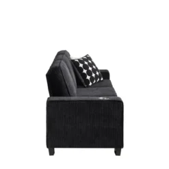 83.86"Polyester Polyester Sofa,Modern Compressed Couch,3-Seater Sofa, Furniture For Living Room,Bedroom,office ,Black -Bold Design Store GUEST 82cef3ca 2f94 48c2 9dd4 ead6b91091a0