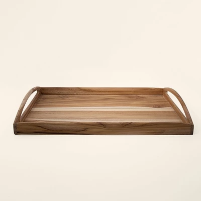 Handmade Serving & Decor Teak Wood Rectangle Tray-18 X 11 X 2.5 Inch 4 Handmade Serving & Decor Teak Wood Rectangle Tray-18 X 11 X 2.5 Inch - Image 4