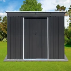 Metal Garden Sheds 8ftx6ft Outdoor Storage Sheds Acrylic Total