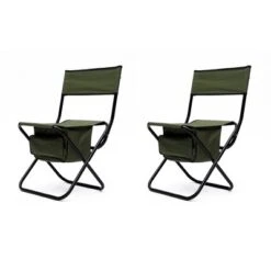 2-piece Folding Outdoor Chair With Storage Bag, Portable Chair For Indoor, Outdoor Camping, Picnics And Fishing,Green -Bold Design Store GUEST 8407ad99 a0a2 4981 8cbf 2e669f72f8bd