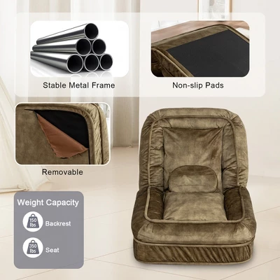 Polyester Human Dog Bed For Adult & Pets,with 5 Adjustable Position &Massage Pillow, Bean Bag Floor Sofa With 2 Soft Pillows 2 Polyester Human Dog Bed For Adult & Pets,with 5 Adjustable Position &Massage Pillow, Bean Bag Floor Sofa With 2 Soft Pillows - Image 2