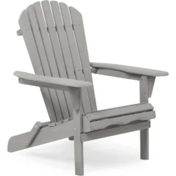 Wood Lounge Patio Chair For Garden Outdoor Wooden Folding Adirondack Chair Set Of 2 Solid Cedar Wood Lounge Patio Chair For Garden, Lawn, Backyard,