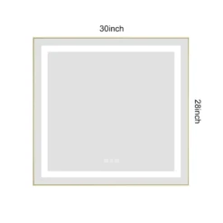 30 X 28 Inch LED Bathroom Mirror With Front And Backlight, Wall Mounted Vanity Mirror With Aluminum Frame,Anti-Fog, Memory,3 Colors, Stepless Dimmable 7 30 X 28 Inch LED Bathroom Mirror With Front And Backlight, Wall Mounted Vanity Mirror With Aluminum Frame,Anti-Fog, Memory,3 Colors, Stepless Dimmable -Bold Design Store GUEST 876afe2a d943 43cd 80c1 515aea121af5