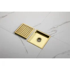 6 Inch Square Shower Floor Drain Square Shower Floor Drain With Flange,Pattern Grate Removable,Food-Grade SUS 304 Stainless Steel -Bold Design Store GUEST 87a00e8a e4fd 47e3 90bb 2b3ae68f0d5c