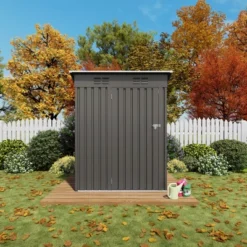 5X3 FT Outdoor Storage Shed, Tool Shed With Pitched Roof And Lockable Door Compact Metal Tool Shed For Garden, Backyard, Patio,Bike Storage, Gray -Bold Design Store GUEST 8a0472a1 a21f 46bd adc5 08a1093896e2