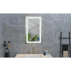 40 X 28 Inch LED Bathroom Mirror With Front And Backlight, Wall Mounted Vanity Mirror, Anti-Fog, Memory, 3 Colors, Stepless Dimmable -Bold Design Store GUEST 8ac13ad1 13c4 4bd8 9ee8 2793ae1d4ead