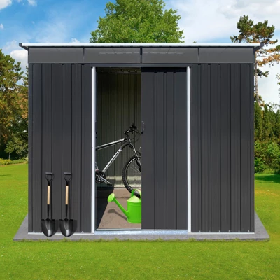 Metal Garden Sheds 8ftx6ft Outdoor Storage Sheds Acrylic Total 5 Metal Garden Sheds 8ftx6ft Outdoor Storage Sheds Acrylic Total - Image 5