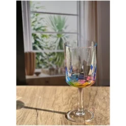Rainbow Diamond Acrylic Glasses Drinking Set Of 4 DOF (9oz), Plastic Drinking Glasses, BPA Free Cocktail Glasses, Drinkware Set -Bold Design Store GUEST 8c57ae5a 4677 4c2a a71e 00f00dc9e918
