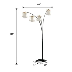 BLACK 4-HEAD CRYSTAL INSPIRED ARCH FLOOR LAMP -Bold Design Store GUEST 8dc7b35d 996b 4e69 b751 557db61d4cba