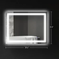 LED Bathroom Mirror With Lights, 39inx 32in Front Lit LED Mirror For Bathroom, Anti-Fog, Memory,Wall Mounted Dimmable Vanity Mirror -Bold Design Store GUEST 8de4a271 a6de 43a4 b79b b851a10975be
