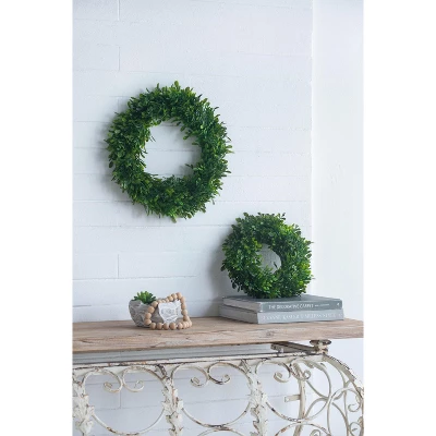 S/2 Greenery Wreath For Home Wedding Wall Window Decoration 4 S/2 Greenery Wreath For Home Wedding Wall Window Decoration - Image 4