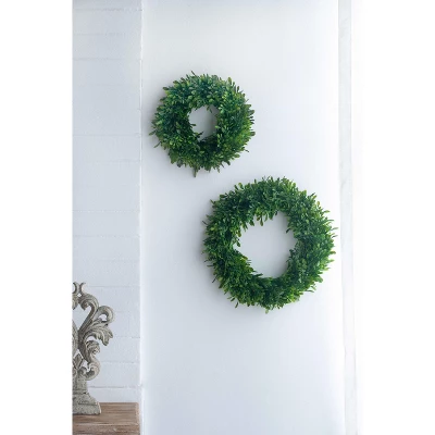S/2 Greenery Wreath For Home Wedding Wall Window Decoration 5 S/2 Greenery Wreath For Home Wedding Wall Window Decoration - Image 5