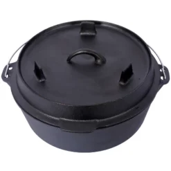 Pre-Seasoned Cast Iron Dutch Oven With Skillet Lid, Outdoor Camping Deep Pot For Camping Cooking BBQ , With Iron Pot Rack, 4.5 Quart 20 Pre-Seasoned Cast Iron Dutch Oven With Skillet Lid, Outdoor Camping Deep Pot For Camping Cooking BBQ , With Iron Pot Rack, 4.5 Quart -Bold Design Store GUEST 91e814a3 18a1 4fa4 b18c d62dfe0abf24 2