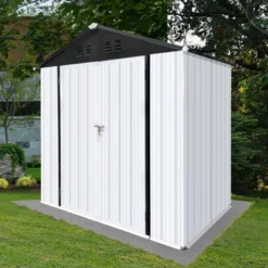 Outdoor Storage Sheds 6FTx4FT Apex Roof White+Black -Bold Design Store GUEST 93479ef8 bd71 45d6 8ca7 9b332a004d67