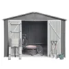 Metal Garden Sheds 8ftx10ft Outdoor Storage Sheds Grey (Old Sku:W1350S00016)