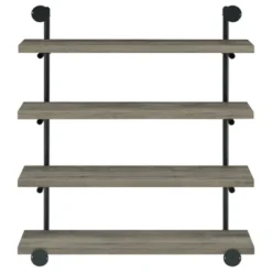 Black And Grey Driftwood 4-tier Wall Shelf -Bold Design Store GUEST 9598b610 8473 4cf9 bec3 99bc703668ba