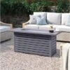 Steel Propane/Natural Gas Outdoor Fire Pit Table With Lid