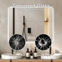 Bathroom Mirror With Led Lights Front And Backlit,Anti-Fog Lighted Vanity Mirrors For Wall Mounted,3 Colors And 5 Level Dimmable, Horizontal/Vertical -Bold Design Store GUEST 9a5ea56a 2f0f 42bc a891 2f94131ead4b