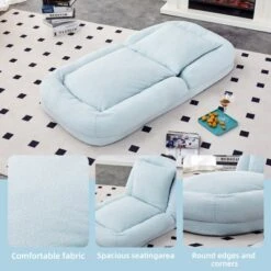 Folding Sofa Chair With 5 Adjustable Positions Plush Floor Lounge Chair For Gaming, Meditation, And Relaxation 20 Folding Sofa Chair With 5 Adjustable Positions Plush Floor Lounge Chair For Gaming, Meditation, And Relaxation -Bold Design Store GUEST 9c5217af 1783 41e7 b622 482cff304a09