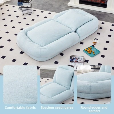 Folding Sofa Chair With 5 Adjustable Positions Plush Floor Lounge Chair For Gaming, Meditation, And Relaxation 8 Folding Sofa Chair With 5 Adjustable Positions Plush Floor Lounge Chair For Gaming, Meditation, And Relaxation - Image 8