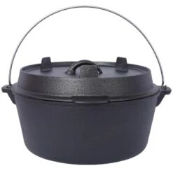 Pre-Seasoned Cast Iron Dutch Oven With Skillet Lid, Outdoor Camping Deep Pot For Camping Cooking BBQ , With Iron Pot Rack, 8 Quart -Bold Design Store GUEST 9d556a0f 406d 4569 9aa7 ff3bba0e48ce
