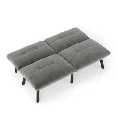 Gray Convertible Folding Modern Sofa Bed 3 Gray Convertible Folding Modern Sofa Bed - Image 3
