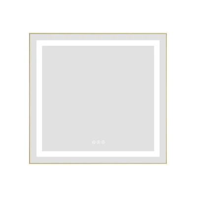 30 X 28 Inch LED Bathroom Mirror With Front And Backlight, Wall Mounted Vanity Mirror With Aluminum Frame,Anti-Fog, Memory,3 Colors, Stepless Dimmable 1 30 X 28 Inch LED Bathroom Mirror With Front And Backlight, Wall Mounted Vanity Mirror With Aluminum Frame,Anti-Fog, Memory,3 Colors, Stepless Dimmable