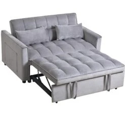 Modern Polyester Loveseat Futon Sofa Couch Polyesterllout Bed, Small Love Seat Lounge Sofa W/Reclining Backrest, Toss Pillows, Pockets 10 Modern Polyester Loveseat Futon Sofa Couch Polyesterllout Bed, Small Love Seat Lounge Sofa W/Reclining Backrest, Toss Pillows, Pockets -Bold Design Store GUEST 9ee99d2c 2471 4044 8ec4 a5e8170dd427