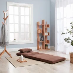 Triple Fold Down Sofa Bed, Adjustable Floor Couch Sofa With One Pillow, 5 Reclining Position, Convertible Polyester Guest Sleeper -Bold Design Store GUEST a11ea1f5 c881 4acb 9133 62a82d9407d3