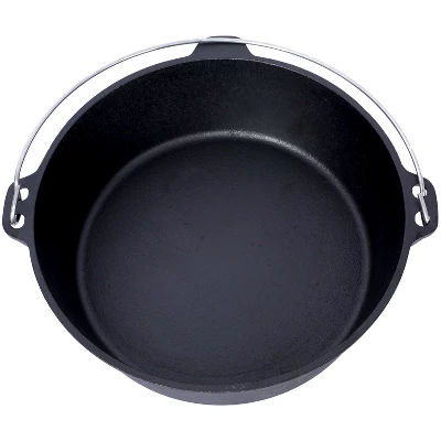 Pre-Seasoned Cast Iron Dutch Oven With Skillet Lid, Outdoor Camping Deep Pot For Camping Cooking BBQ , With Iron Pot Rack, 4.5 Quart 3 Pre-Seasoned Cast Iron Dutch Oven With Skillet Lid, Outdoor Camping Deep Pot For Camping Cooking BBQ , With Iron Pot Rack, 4.5 Quart - Image 3