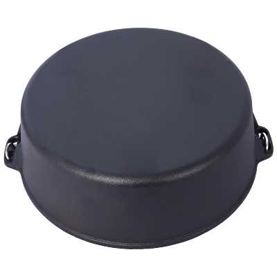 Pre-Seasoned Cast Iron Dutch Oven With Skillet Lid, Outdoor Camping Deep Pot For Camping Cooking BBQ , With Iron Pot Rack, 4.5 Quart 9 Pre-Seasoned Cast Iron Dutch Oven With Skillet Lid, Outdoor Camping Deep Pot For Camping Cooking BBQ , With Iron Pot Rack, 4.5 Quart - Image 9