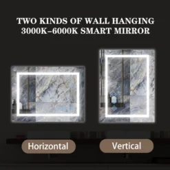 48x36inch LED Bathroom Mirror,3000-6000K Gradient Front And Backlit LED Mirror For Bathroom,3Colors Dimmable,IP54 Enhanced Anti-Fog -Bold Design Store GUEST a3fd45c9 2a9a 4932 bab0 ef5fb5aecc90
