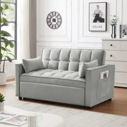 Modern Polyester Loveseat Futon Sofa Couch W/Polyesterllout Bed,Small Love Seat Lounge Sofa W/Reclining Backrest,Toss Pillows, Pockets 21 Modern Polyester Loveseat Futon Sofa Couch W/Polyesterllout Bed,Small Love Seat Lounge Sofa W/Reclining Backrest,Toss Pillows, Pockets -Bold Design Store GUEST a4257740 8ec0 4291 ba15 bbac8c895586