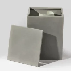 42" Propane Gas Fire Pit Table 2-Pieces, 50000 BTU Rectangular Steel Fire Pit With Glass Wind Guard For Outside Patio Deck Garden Courtyard -Gray -Bold Design Store GUEST a4c88fe8 418f 4769 970a 00adf46897b0