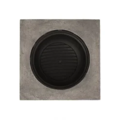 32" MgO Light-Weight Concrete Wood Burning Square Fire Pit, Grey -Bold Design Store GUEST a5f163ad ec73 41d1 8c22 4ed47f8ebe32