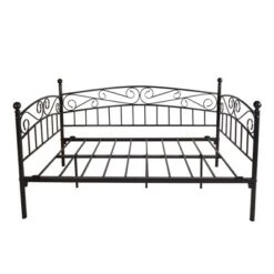 Metal Daybed Frame Multifunctional Mattress Foundation/Bed Sofa With Headboard, Twin, Black -Bold Design Store GUEST a6f89f98 ab5f 477c 830c 7a25f2b6834e