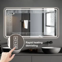 48*32 Inch Bathroom Mirror With Led Lights , Anti-Fog Lighted Vanity Mirrors For Wall Mounted, 3 Colors And 5 Level Dimmable, Horizontal/Vertical 13 48*32 Inch Bathroom Mirror With Led Lights , Anti-Fog Lighted Vanity Mirrors For Wall Mounted, 3 Colors And 5 Level Dimmable, Horizontal/Vertical -Bold Design Store GUEST a96be894 3815 4742 ac96 c7ca4e71fd83