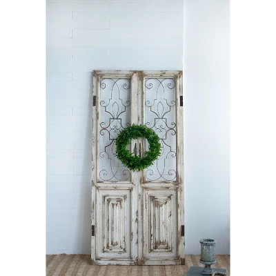 S/2 Greenery Wreath For Home Wedding Wall Window Decoration 7 S/2 Greenery Wreath For Home Wedding Wall Window Decoration - Image 7