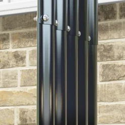 Galvanized Steel Shed Firewood Storage Rack, 4.7' X 1.4' X 4.7' Log Holder Storage Shed With Rubberized Edge For Easy Assembly