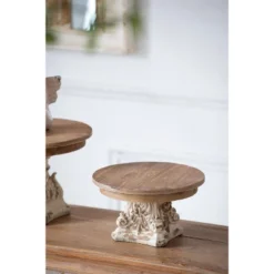 D9.5in X 5.5in Cake Stand, Wood Cake Plate With Magnesium Base -Bold Design Store GUEST aaf56f49 a2e8 4a5b 8bcd 0bc629bc6a1e