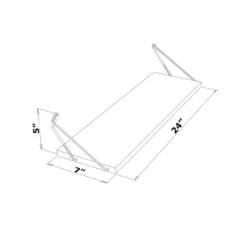 Altai Floating Wall Decor Wall Mounted Rustic Decorative Hanging Metal Bracket Triple Shelfs For Books, White/Chrome -Bold Design Store GUEST ac5e1ba2 3ec8 49b8 bd34 3d53ae000666 2