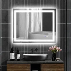 LED Bathroom Mirror With Lights, 39inx 32in Front Lit LED Mirror For Bathroom, Anti-Fog, Memory,Wall Mounted Dimmable Vanity Mirror -Bold Design Store GUEST ac6fc72e dd1e 4ebf 94aa a4ef36cdb236