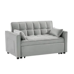 Modern Polyester Loveseat Futon Sofa Couch W/Polyesterllout Bed,Small Love Seat Lounge Sofa W/Reclining Backrest,Toss Pillows, Pockets 19 Modern Polyester Loveseat Futon Sofa Couch W/Polyesterllout Bed,Small Love Seat Lounge Sofa W/Reclining Backrest,Toss Pillows, Pockets -Bold Design Store GUEST add03914 e6ac 45f5 83e5 983348e87871